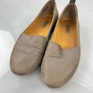 Paul Green Lenny Perforated Metallic Leather Loafers Slides